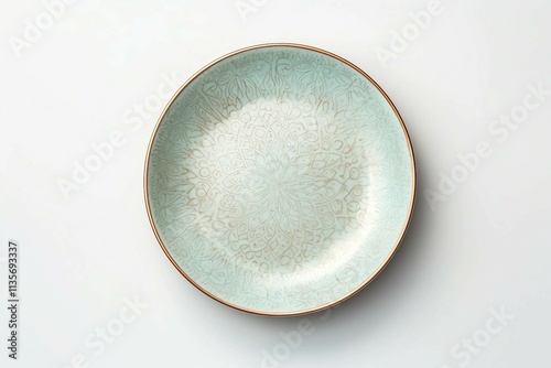 Trinket dish , Isolated white background, flat lay (