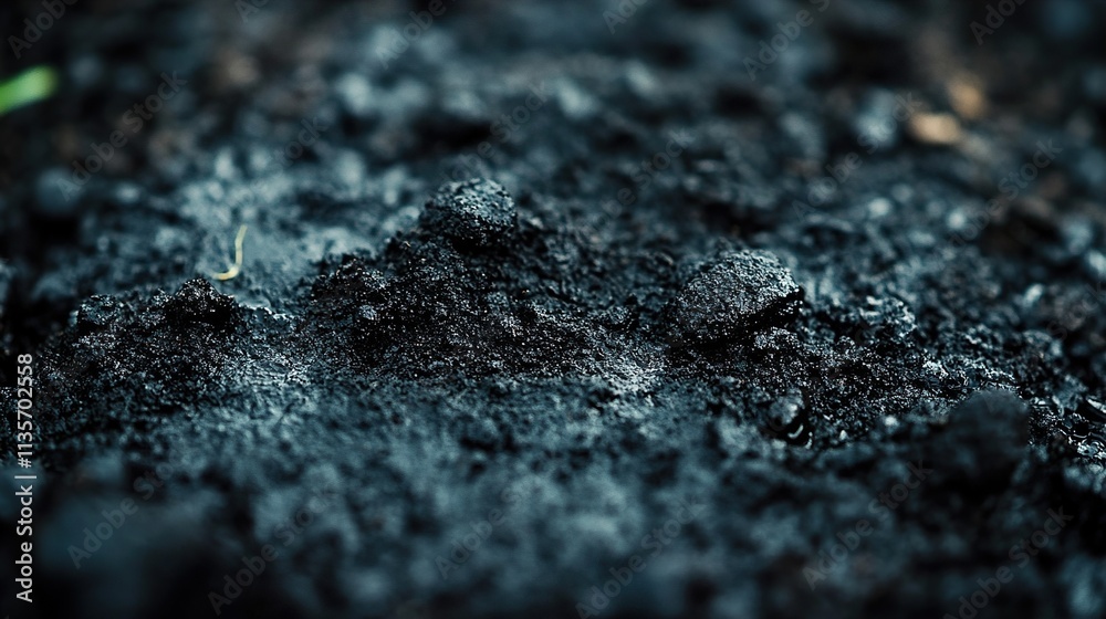 Dark Earth Close-Up: Soil Texture and Background