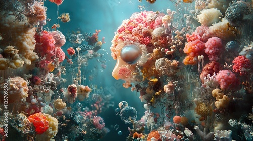 Wallpaper Mural Vibrant Underwater Coral Reef Ecosystem Torontodigital.ca