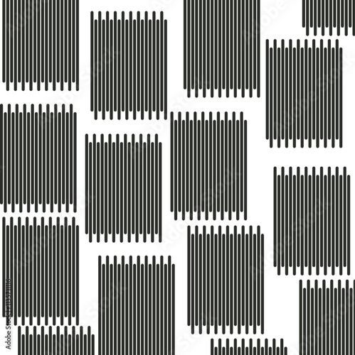 Vertical straight long lines form separate pieces.