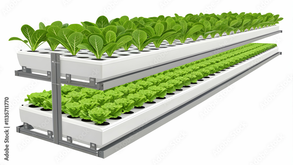 Rows of Glossy Hydroponic Trays with Leafy Greens in Urban Agriculture Efficient Sustainable Farming Concept Rows of Glossy Hydroponic Trays with Leafy Greens in Urban Agriculture Efficient Sustainable Farming Concept