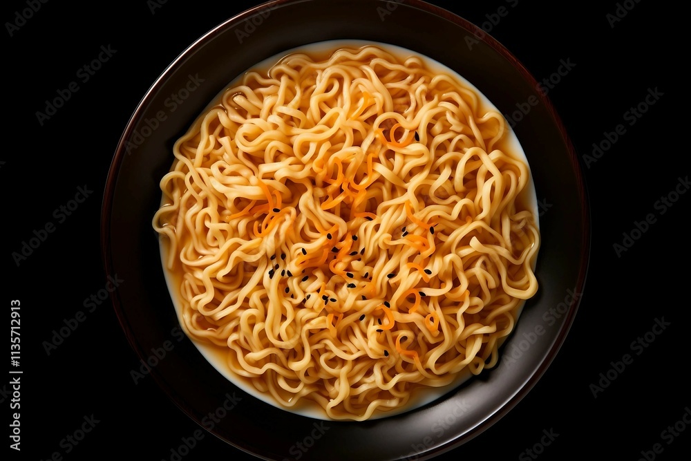 Bowl of Ramen , Isolated white background, flat lay Bowl of Ramen , Isolated white background, flat lay