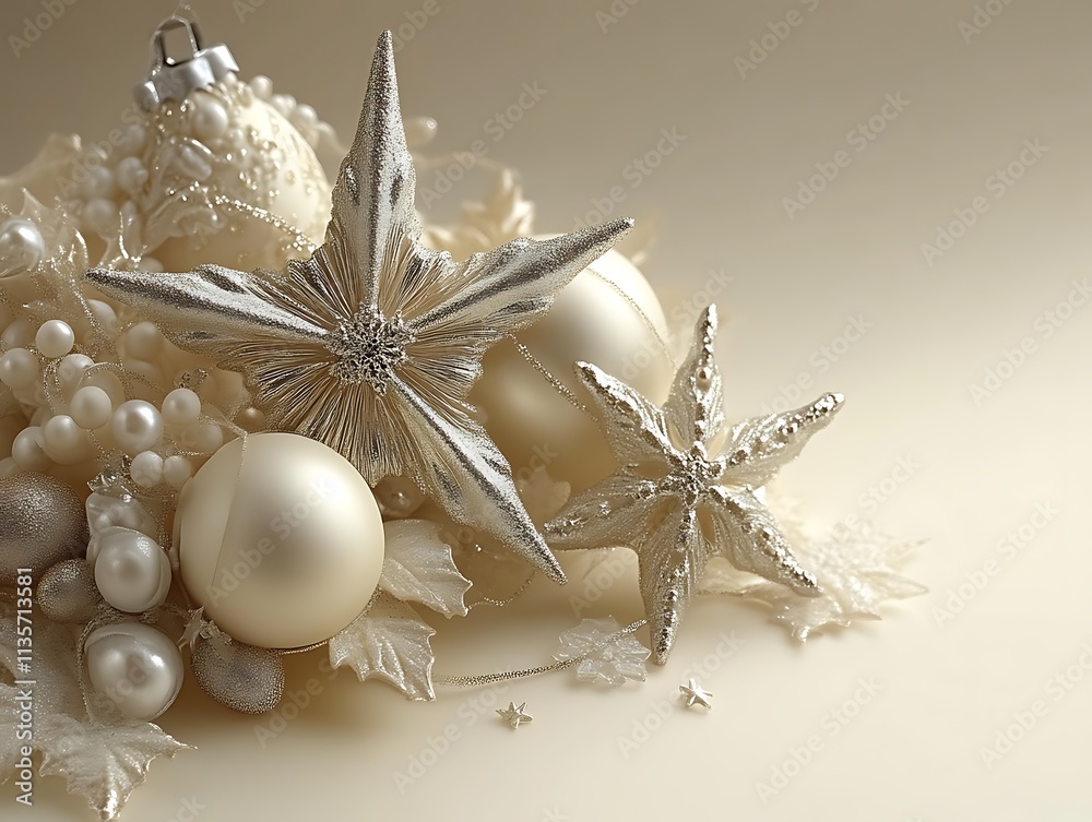 custom made wallpaper toronto digitalElegant Silver and White Christmas Ornaments