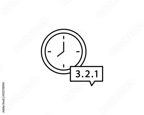 Countdown icon vector symbol design illustration.