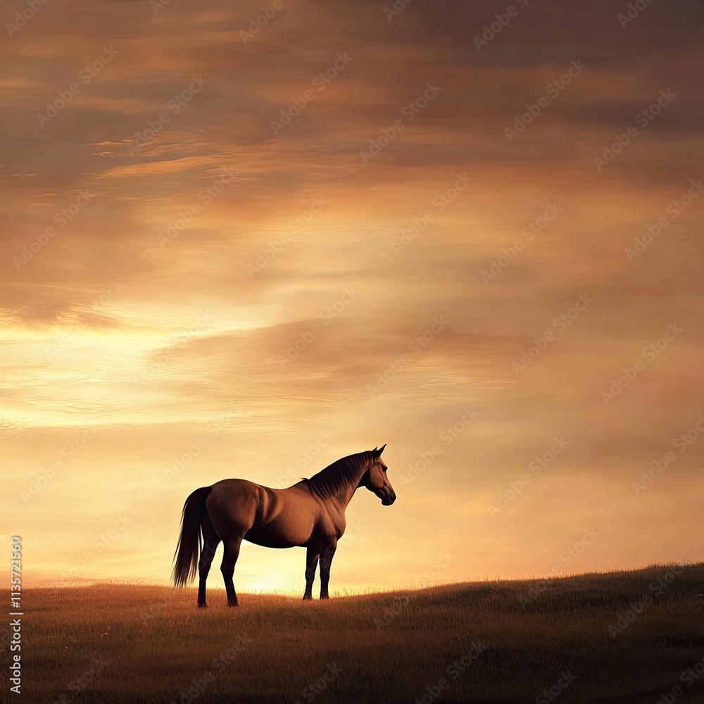 Horse Sunset Silhouette Horse Sunset Silhouette
