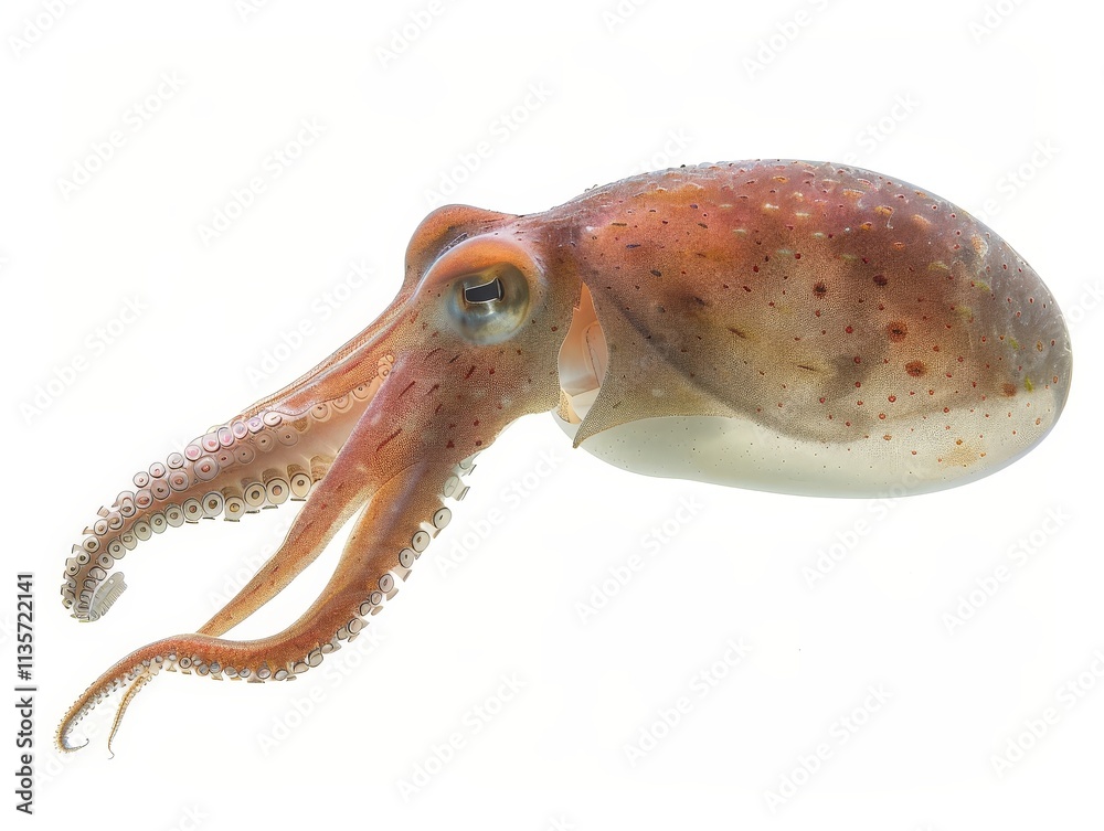 Close-up of an Octopus with White Background Close-up of an Octopus with White Background