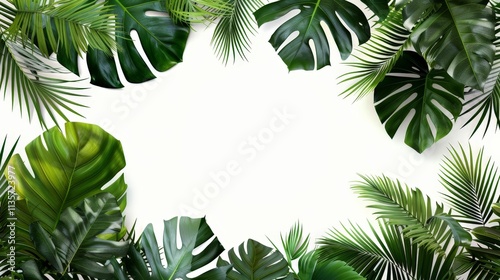 Tropical Leaves Frame