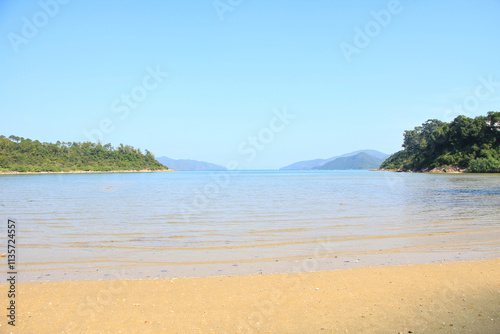 Quiet Beach in Ma On Shan, Hong Kong