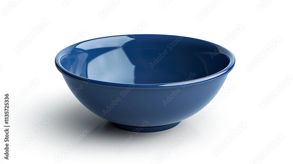 Blue ceramic bowl on a white background Blue ceramic bowl on a white background