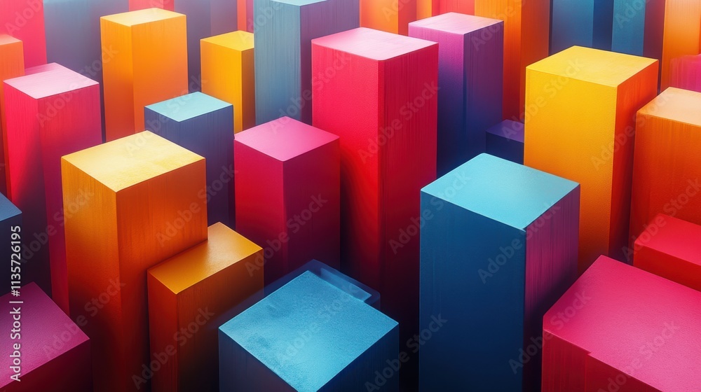 colorful geometric structure 3d rende colorful geometric structure 3d rende