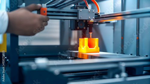 3D Printer Operation for Rapid Prototyping in Digital Manufacturing Space - Clear Advertising Area