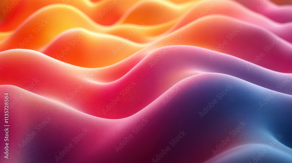 Obraz premium colorful wavy shape 3d rende