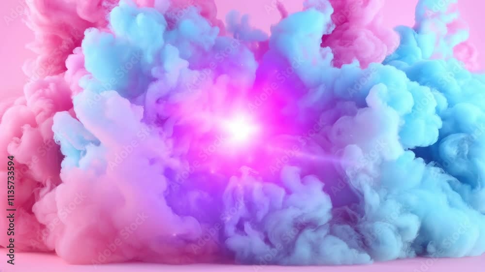 Vibrant Abstract Smoke Clouds Glowing Pink and Blue Create Dreamy Ethereal Atmosphere Vibrant Abstract Smoke Clouds Glowing Pink and Blue Create Dreamy Ethereal Atmosphere