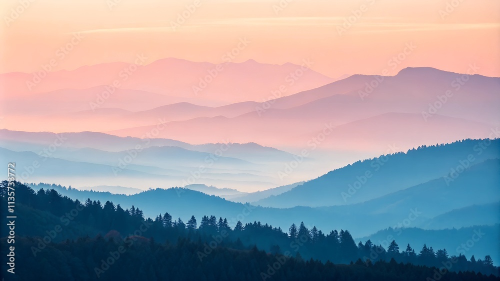Fototapeta premium sunrise in the mountains