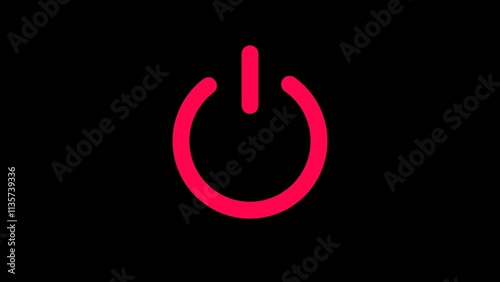 power button with green light eps10 vector illustration. Glowing green power on button