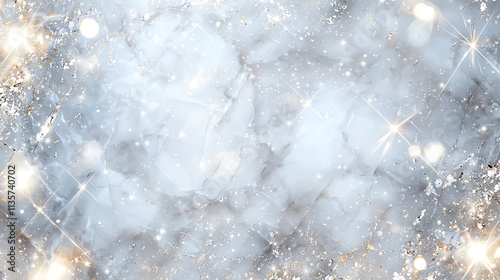 Diamonds on white marble background. 3d rendering, illustration.