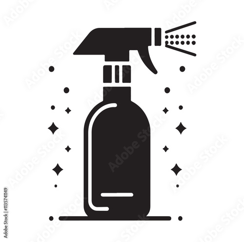 Spray Bottle silhouette vector illustration