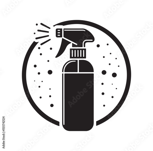 Spray Bottle silhouette vector illustration
