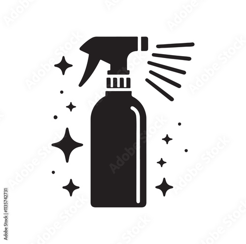 Spray Bottle silhouette vector illustration