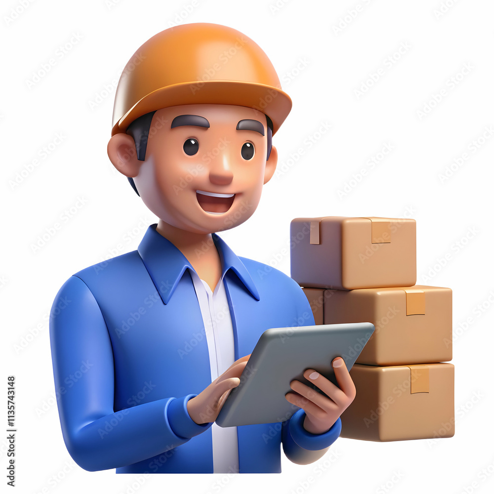 Close Up Portrait Logistics Coordinator Managing Shipments Tablet Digital Tracking Concept Copy Space Ads Close Up Portrait Logistics Coordinator Managing Shipments Tablet Digital Tracking Concept Copy Space Ads