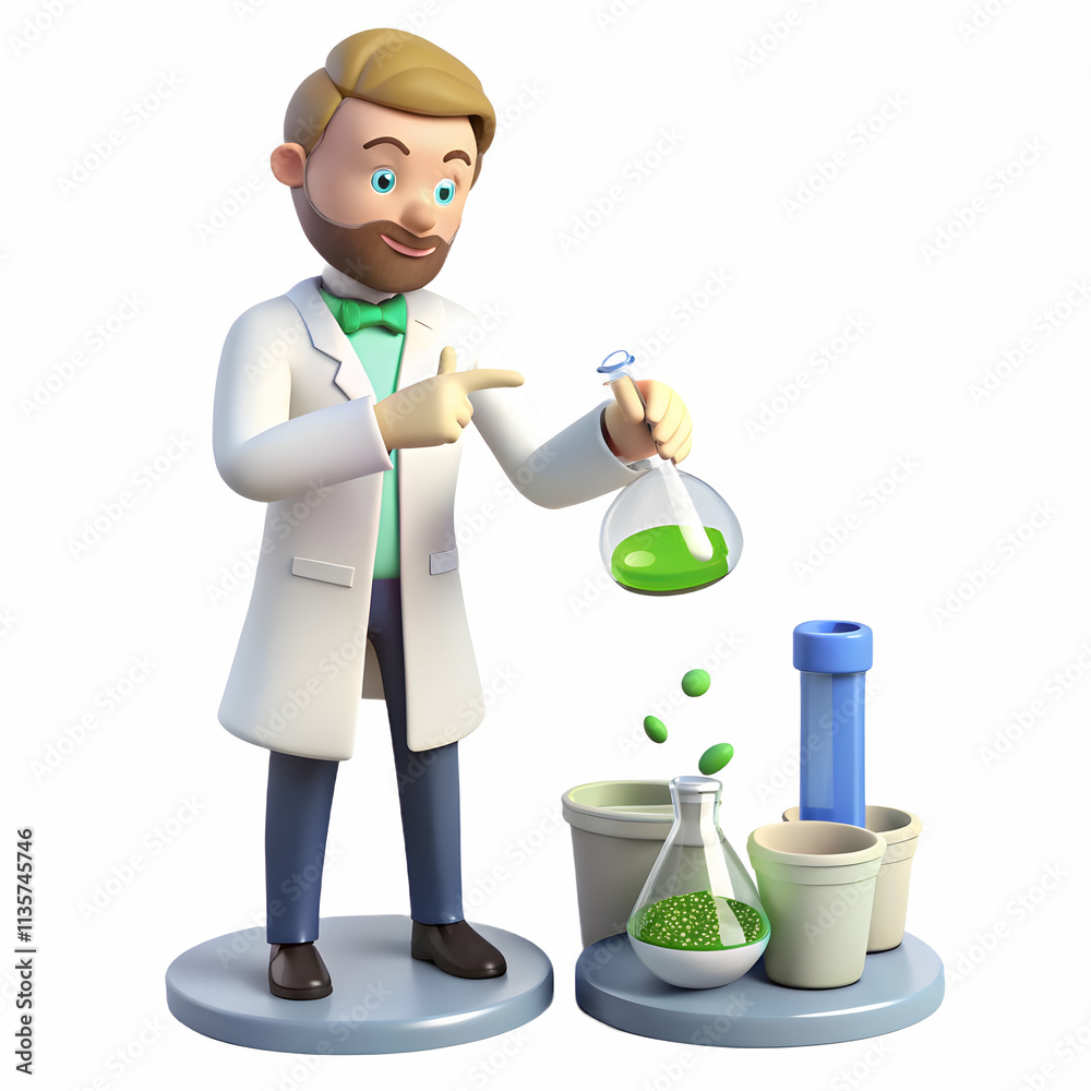 Scientist developing plastic eating bacteria concept as A scientist works in a lab developing bacteria capable of breaking down plastics representing cutting edge recycling innovations. in Photo Stoc Scientist developing plastic eating bacteria concept as A scientist works in a lab developing bacteria capable of breaking down plastics representing cutting edge recycling innovations. in Photo Stoc