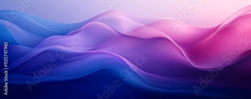 Abstract colorful wave landscape in pink and