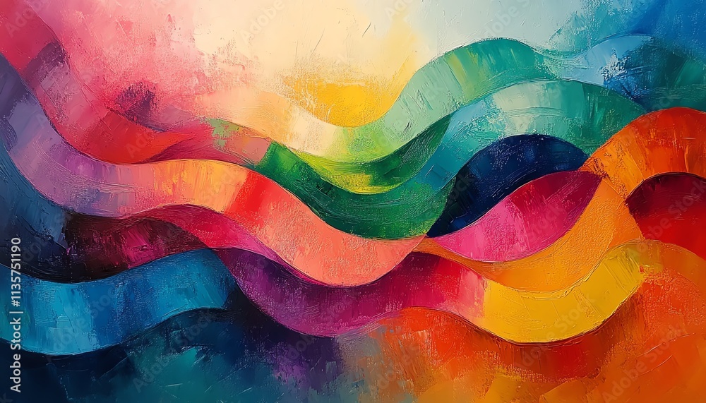 Abstract acrylic oil painting of music notes in bright colors, large brush strokes creating rhythm and movement, dynamic art, AI generative art Abstract acrylic oil painting of music notes in bright colors, large brush strokes creating rhythm and movement, dynamic art, AI generative art