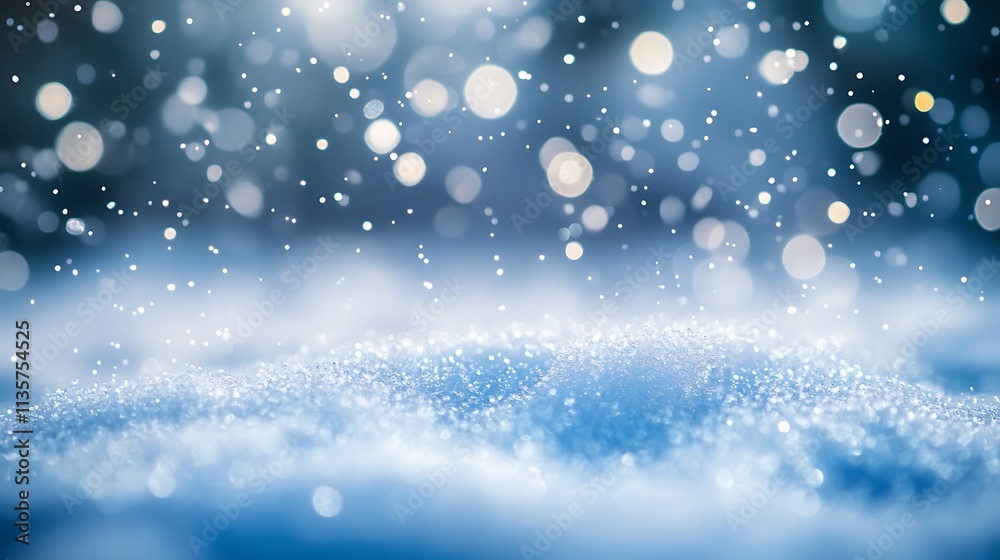 Light blue background with bokeh lights color Light blue background with bokeh lights color