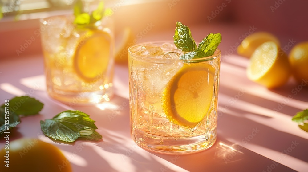 Refreshing summer lemonade with mint Refreshing summer lemonade with mint
