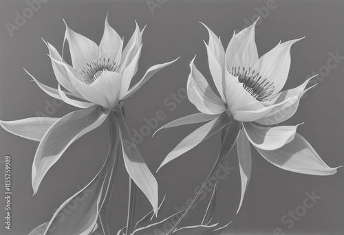 Drawing of night blooming cereus photo