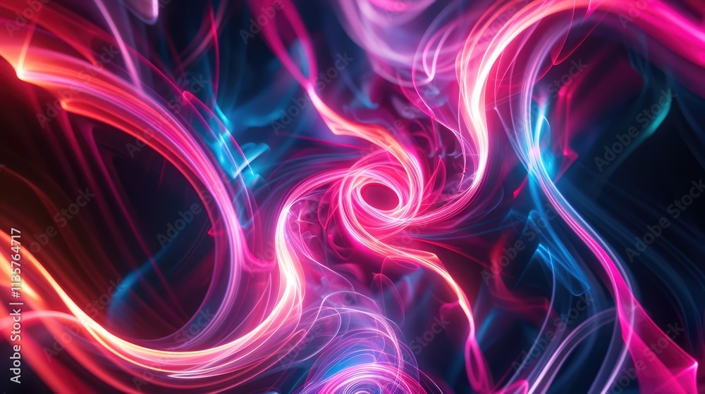 Abstract Swirling Lights in Pink, Blue and White Abstract Swirling Lights in Pink, Blue and White