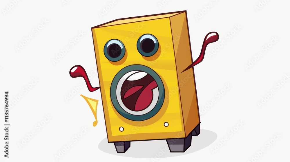Speaker,cartoon, on white background Speaker,cartoon, on white background