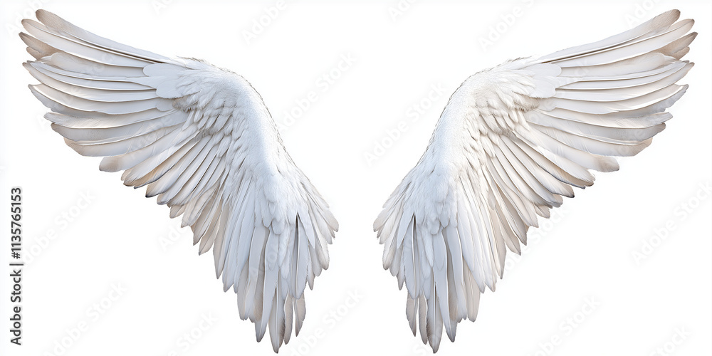 Obraz premium wings isolated on white background, premium illustration of wings