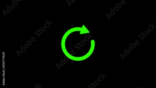 Refresh button icon with circle arrow rotation. Arrow refresh icon reload sign with polygonal triangles style.