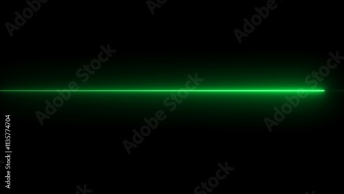 neon light background. 3D rendering of a strip of LED lighting. neon line animation on black back ground.