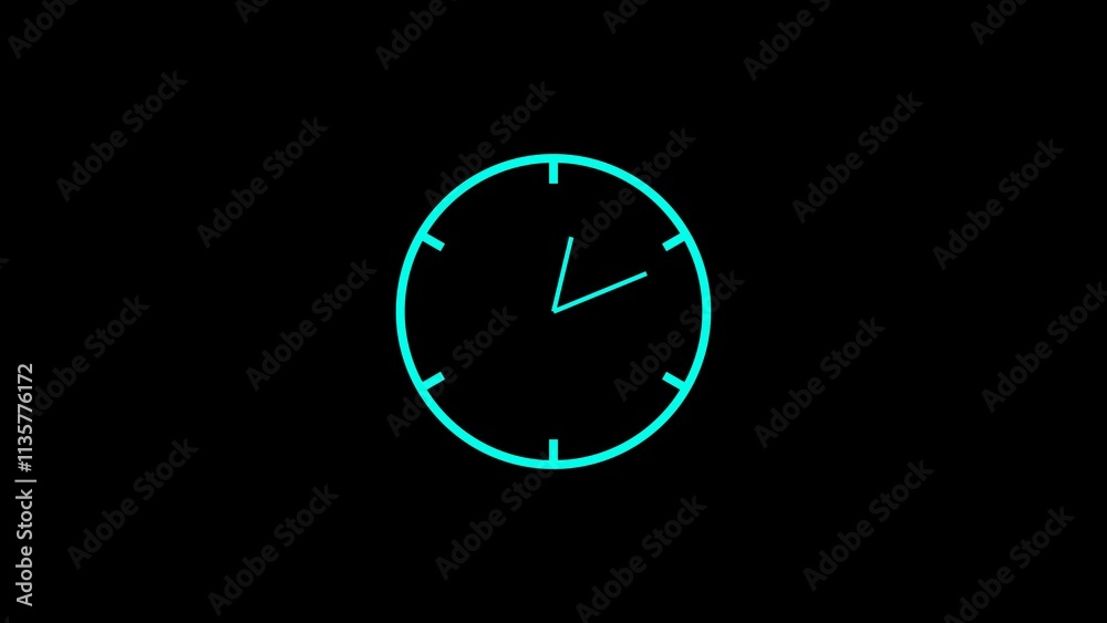 Two synchronized clocks on dark background Clock with moving arrows. Two synchronized clocks on dark background Clock with moving arrows.