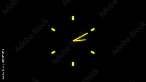 Abstract beautiful wall clock animation background. futuristic glowing clock animation.4k motion