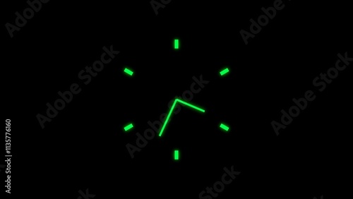 Abstract beautiful wall clock animation background. futuristic glowing clock animation.4k motion