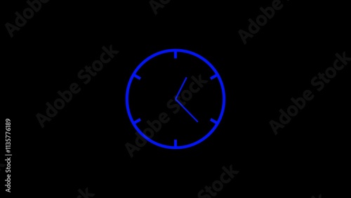 Large white wall clock showing the time hangs against a light background .Clock icon, Amazing white background clock icon.