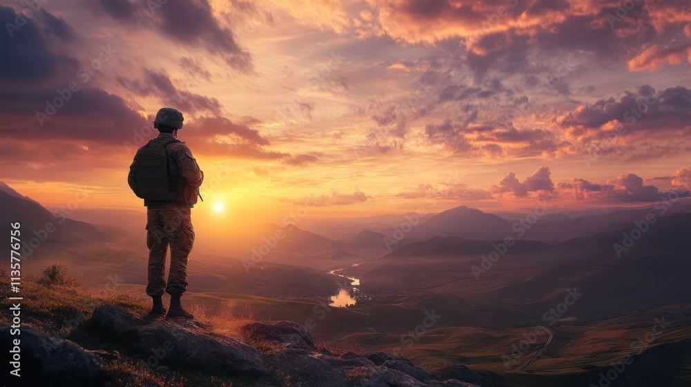 Soldier at Sunset Soldier at Sunset