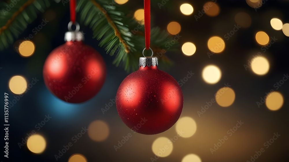 Christmas Ornaments on a Soft-focus Background Christmas Ornaments on a Soft-focus Background