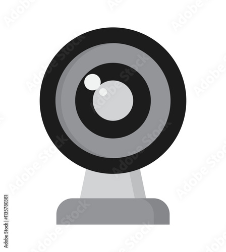 Computer webcam camera for facetime streamer clipart illustration 