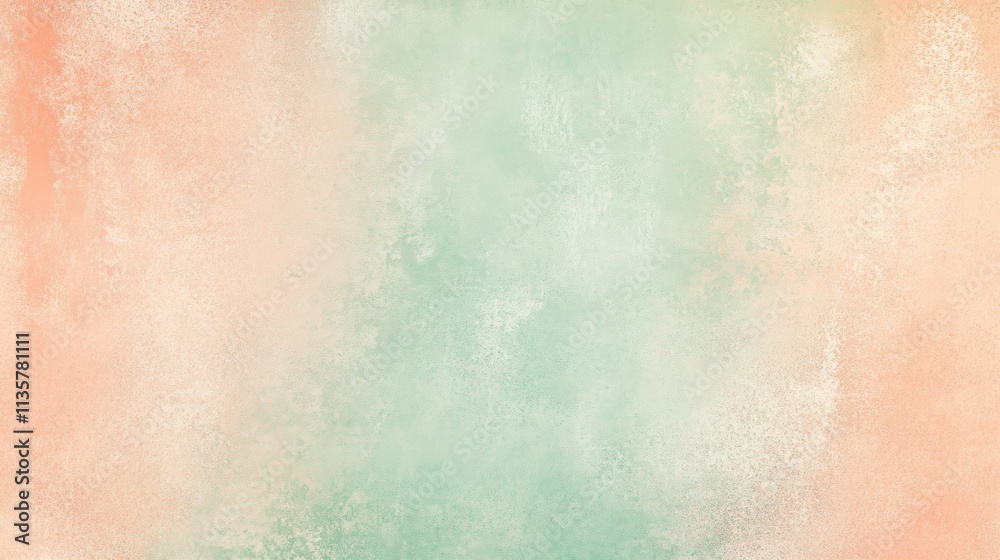 Fototapeta premium Abstract Pastel Peach Green Textured Background