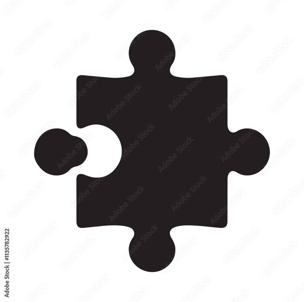 puzzle piece icon silhouette vector illustration puzzle piece icon silhouette vector illustration