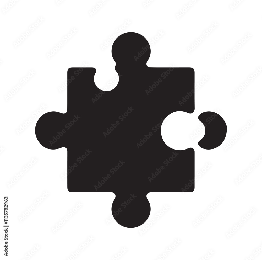 puzzle piece icon silhouette vector illustration puzzle piece icon silhouette vector illustration
