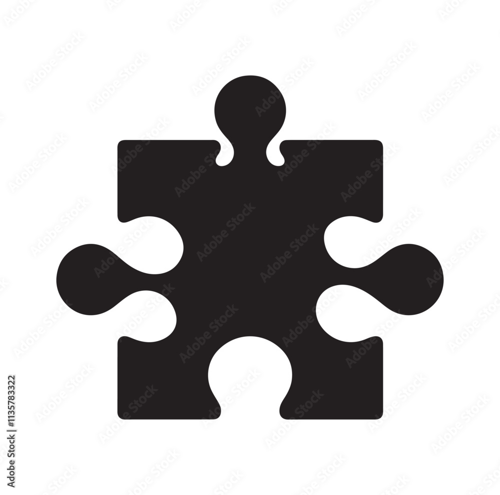 puzzle piece icon silhouette vector illustration puzzle piece icon silhouette vector illustration