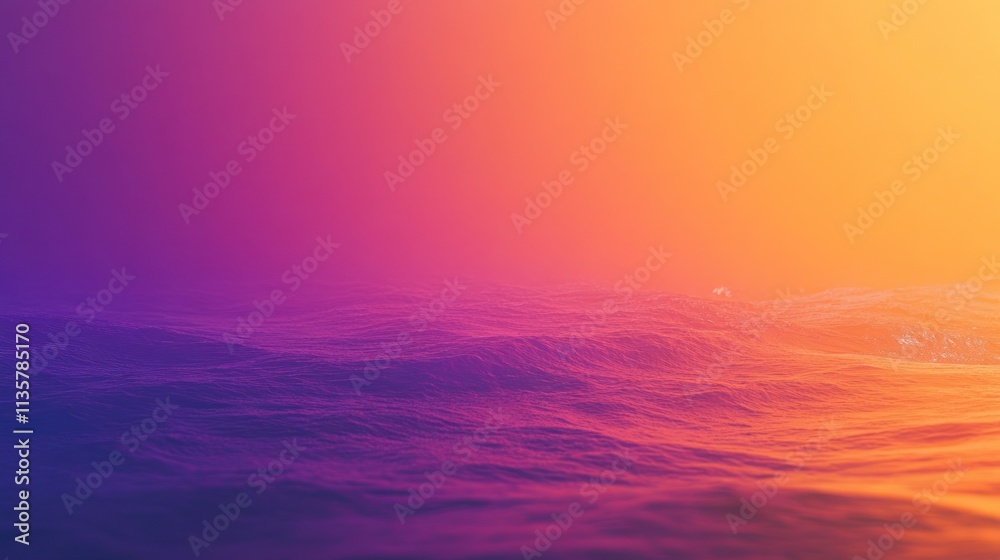 Obraz premium Vibrant Sunset Hues Over Rolling Ocean Waves