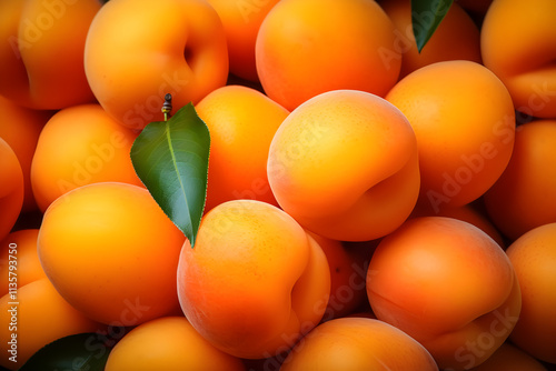 Fresh, Vibrant Apricots in Rustic Wicker Basket – A Picture of Health and Flavor photo