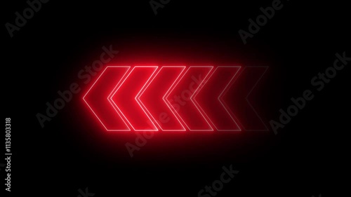 Wallpaper Mural Glowing neon direction arrow loading animation. Torontodigital.ca