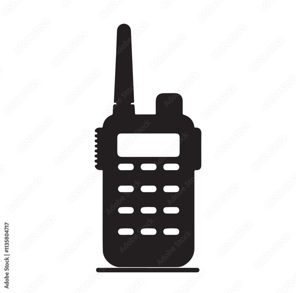 walkie talkie silhouette vector illustration walkie talkie silhouette vector illustration